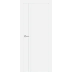Дверь PROFILO PORTE ПХ-20 глухая, белый матовый (AL кромка хром с 4-х сторон) 90
