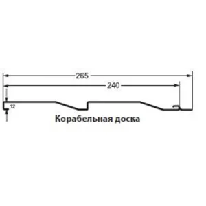 М/Сайдинг Полиэстер RR **, Корабельная Доска, толщина 0.45 мм, размер 0,265*м2
