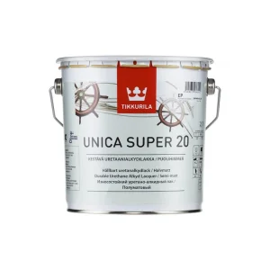 Лак паркетный полуматовый TIKKIVALA (Tikkurila) Unica Super 20 EP универсальный 2,7л Лак паркетный полуматовый TIKKIVALA (Tikkurila) Unica Super 20 EP универсальный 2,7л
