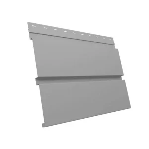 М/сайдинг Квадро брус 3D (GL) Драп ТХ RAL7004 (сигнально-серый) толщина 0,45мм, размер 0,34*2.5 м.п. (в пленке)