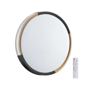 Светильник 7629/EL PALE SN 184 пластик/черный/золотистый LED 72Вт с ДУ 3000-6000К D490 IP43 пульт ДУ VELIO Светильник 7629/EL PALE SN 184 пластик/черный/золотистый LED 72Вт с ДУ 3000-6000К D490 IP43 пульт ДУ VELIO