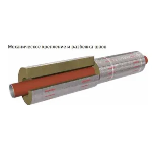 Цилиндры Роквул 50 x 89 мм кашированные фольгой (плотность 80кг/м3)