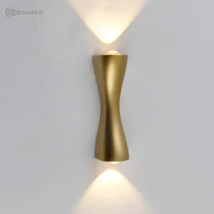 Бра светодиодное SAVIO 6W 2L-WW-160x60x50-GOLD-220-IP54