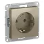 Механизм розетки одноместный СП AtlasDesign 16А IP20 с заземл. шампань Systeme Electric ATN000543