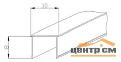 ПИ-профиль алюминий белый RAL 9016 (3,3 м)