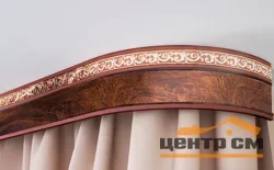 Карниз Галант NEO "Флора" с поворотами 3,6 корень ореха, 3-х рядный