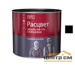 Эмаль ПФ-115 чёрная 2,7кг ТЗ РАСЦВЕТ ГОСТ 6465-76