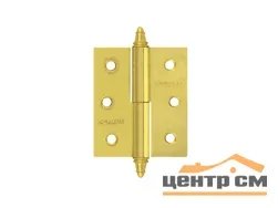 Петли НОРА-М 610-3 РВ латунное покрытие левая 75*63*2,5 с колп №2 (2шт)
