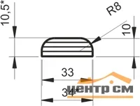 Планка притворная BELWOODDOORS ОРЕХ