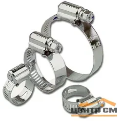 Хомут стальной червячный 190-210, ЭРА