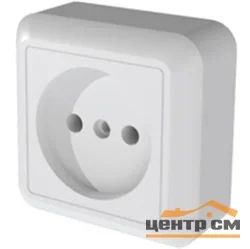 Розетка 1-местная ОП Оптима без заземления, белая РА10-375