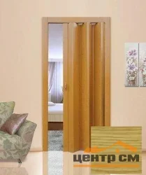 Дверь пластиковая Майами-стиль (глухая), раздвижная "гармошка" (840*2050мм) дуб старый