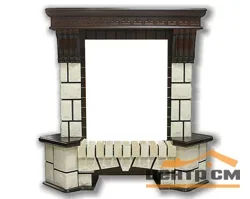 Портал Экстер угловой 3(0) темный дуб,под эл. вставку Panoramic IF-EF01-25