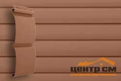 Сайдинг виниловый GL Блок-хаус темно-бежевый 0,244х3м S=0,732м2