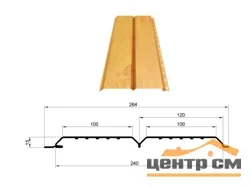 М/Сайдинг МП Ecosteel глянец **, L брус, толщина 0.5 мм, размер 0,264*м2