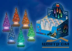 Фигурка светодиодная на батарейках «Ёлочка» 5*10 см, RGB, ULD-F620 RGB XMAS TREE SET12 (CR2032 в комплекте)