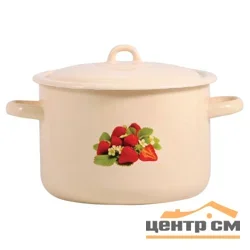 Кастрюля Лысьва 16141/4КмЭ/ Ретро 4.3л с рисунком