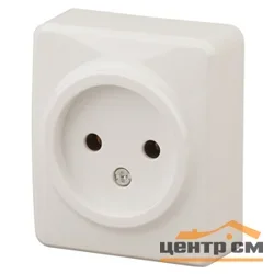Розетка 1-местная ОП Эра Эксперт 2P, слоновая кость (16АХ-250В), арт.11-2201-02