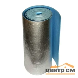 Фольгированный двусторонний Тепофол В 03мм (30 кв.м) (отражающий слой на основе металлизированной пленки) рулон длиной 25м * шириной 1,2м
