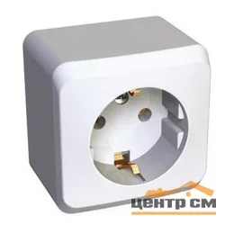 Розетка 1-местная ОП Этюд 16А с заземл. бел. Systeme Electric PA16-003B