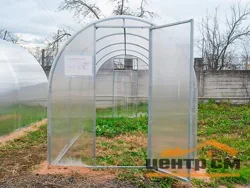 Теплица оцинкованная 2х6х1,86 м КРОХА (шаг 1м, 4 усилений) труба 20*20, каркас