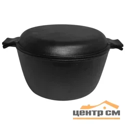Кастрюля чугунная с крышкой-сковородкой MALLONY CC-24/45, диаметр 24 см, 4,5 л