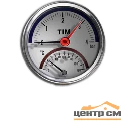 Термо-манометр TIM аксиальный 4 бар, резьба 1/4" наружная