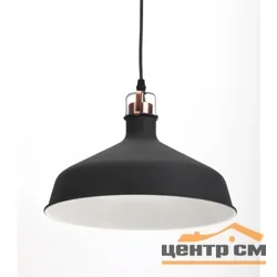 Подвес PL2 BK/RC ЭРА металл, E27, max 60W, d300 мм, шагрень черный/медь
