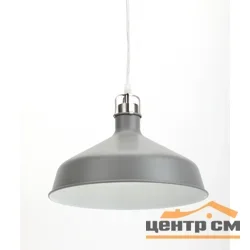 Подвес PL2 GR/SN ЭРА металл, E27, max 60W, d300 мм, шагрень серый/сатин никель