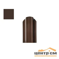 Штакетник металлический STYNERGY П-образный двусторонний фигурный 0.45 мм, PE RAL 8017 (шоколад), ширина 110мм, длина 1 м.п.