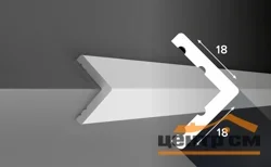 Угол COSCA AX002, 18х18, 2000мм, экополимер