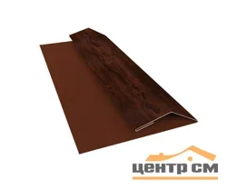 Планка финишная Принт Элит Бразильская вишня TwinColor для М/сайдинга Блок-Хаус новый 3м.п.
