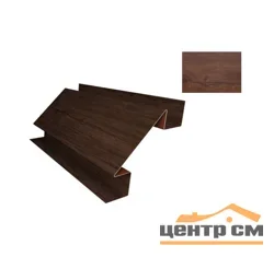 Планка угла внутреннего сложного Принт Элит Бразильская вишня TwinColor для М/сайдинга Блок-Хаус новый 3м.п.