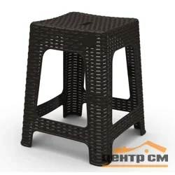 Табурет квадратный Decorona ДеРотанг 363х363х448мм, теплый орех