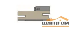 Стойка дверной коробки UBERTURE №1172/1 (1989-У (Б-У)) телескопическая с уплотнителем 33*78*2100 Аляска суперматовая,ПВХ