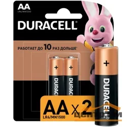 Элемент питания LR6(АА) алкалиновый (уп. блистер 2шт) Duracell BASIC