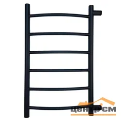 Полотенцесушитель INDIGO Arc К-2 700х400 1" боковое подключение, черный муар
