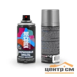Краска аэрозольная универсальная акриловая с металлическим эффектом Decorix серебро 210 мл