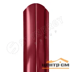 Штакетник металлический STYNERGY полукруглый фигурный 0.45 мм, PE RAL 3003 (красный рубин), ширина 118мм, длина 1.5 м.п.