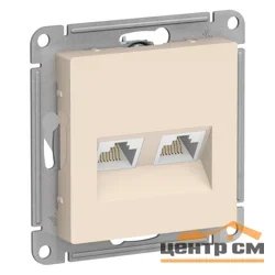 Механизм розетки компьютерной 2-местная СП AtlasDesign RJ45 кат.5E беж. Systeme Electric ATN000285