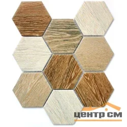 Мозайка Bonaparte Деревянные соты / Wood comb 295*256 (размер чипа 95*110*6)