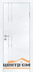 Дверь PROFILO PORTE П-11 NEW стекло белоснежный лакобель, дуб скай белый матовый (кромка ABS с 2-х сторон) 70