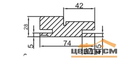 Стойка дверной коробки телескопическая с уплотнителем PROFILO PORTE 74*28*2070 ривьера айс