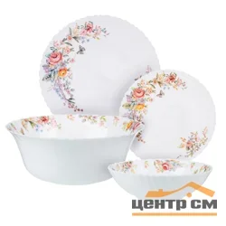 Набор столовый MILLIMI 818-286 Дарина посуды 19 пр., опаловое стекло, 18136