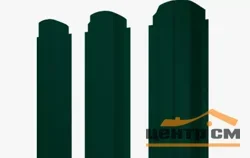 Штакетник металлический STYNERGY П-образный двусторонний фигурный 0.45 мм, PE RAL 6002 (зелёная листва), ширина 110мм, длина 1.5 м.п.