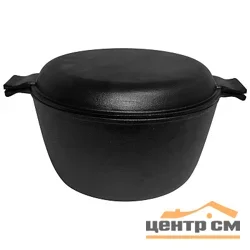 Кастрюля чугунная с крышкой-сковородкой Mallony CC-20/30, объем: кастрюля 2,2 л/крышка-0,8 л