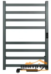 Полотенцесушитель электрический INDIGO Oktava Slim 3 (electro) 80/50 (таймер, скр.монтаж, унив.подкл.R/L, Magnetic Grey), серый