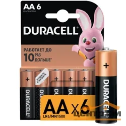 Элемент питания LR6(АА) алкалиновый (уп. блистер 6шт) Duracell BASIC