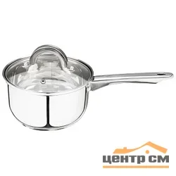 Ковш из нержавеющей стали MALLONY Mediano 16 см с крышкой, капсульное дно, 1,9л