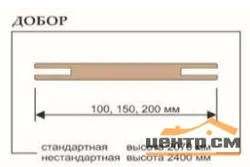 Добор телескопический UBERTURE ПЕРФЕКТО №2/2 бархат вайт, 10х150х2070мм